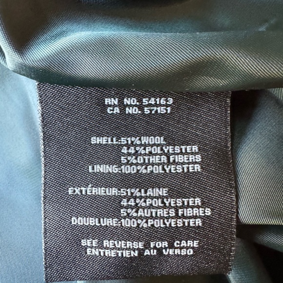 Cole Haan Signature Wool Blend Coat I Forest Green - Picture 5 of 9